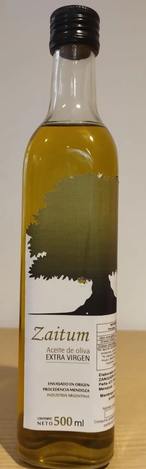 Aceite Zaitum Oliva Extra virgen botella 500cc