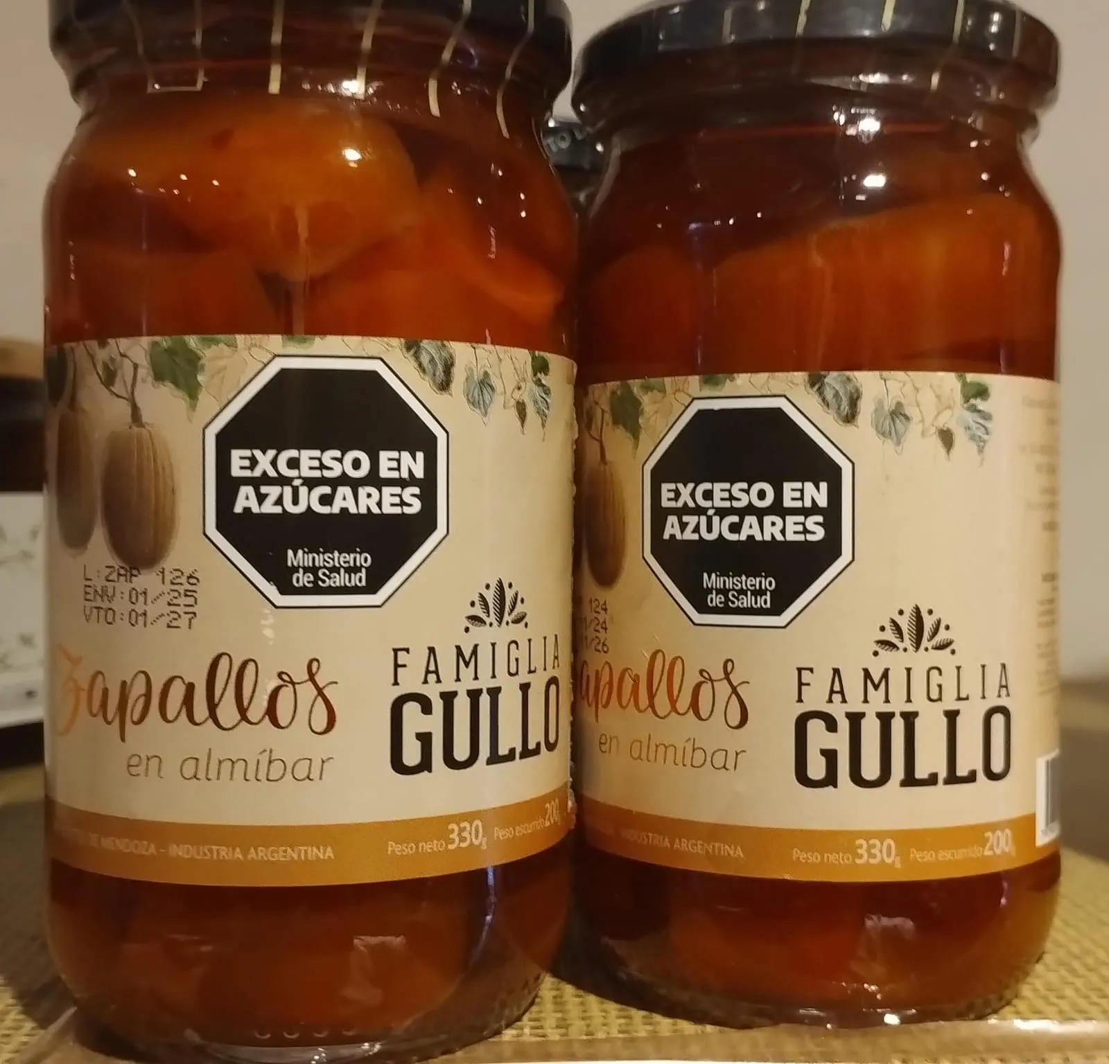 zapallitos en almibar Gullo